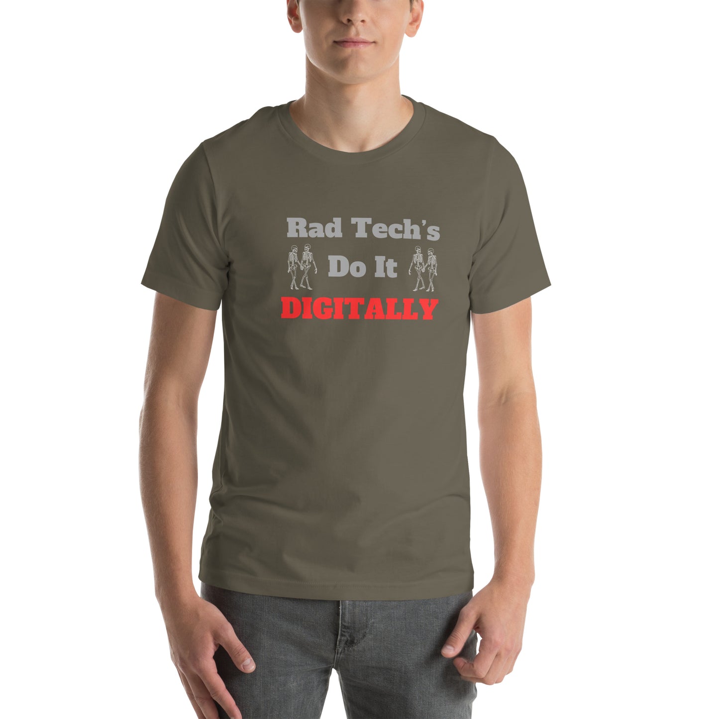 Rad Tech's Do it Digitally - Red Unisex t-shirt