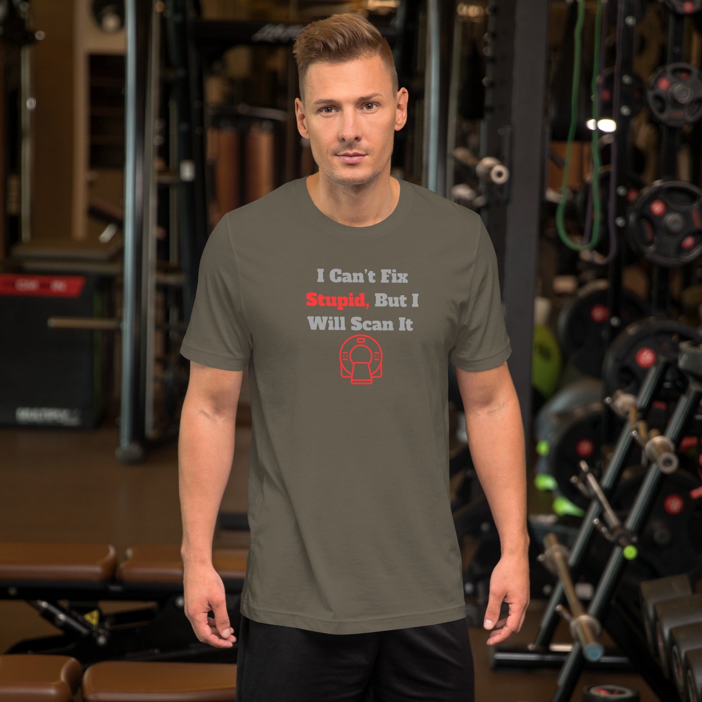 I Can't Fix Stupid But Will Scan It - CT Red - Unisex t-shirt