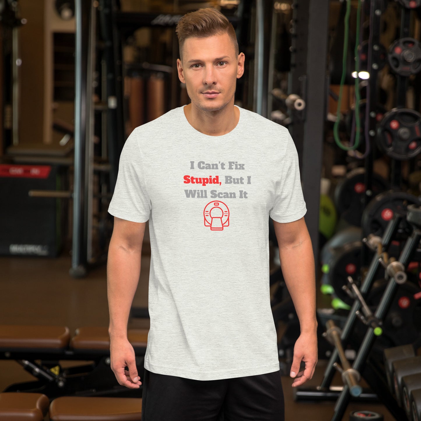 I Can't Fix Stupid But Will Scan It - CT Red - Unisex t-shirt