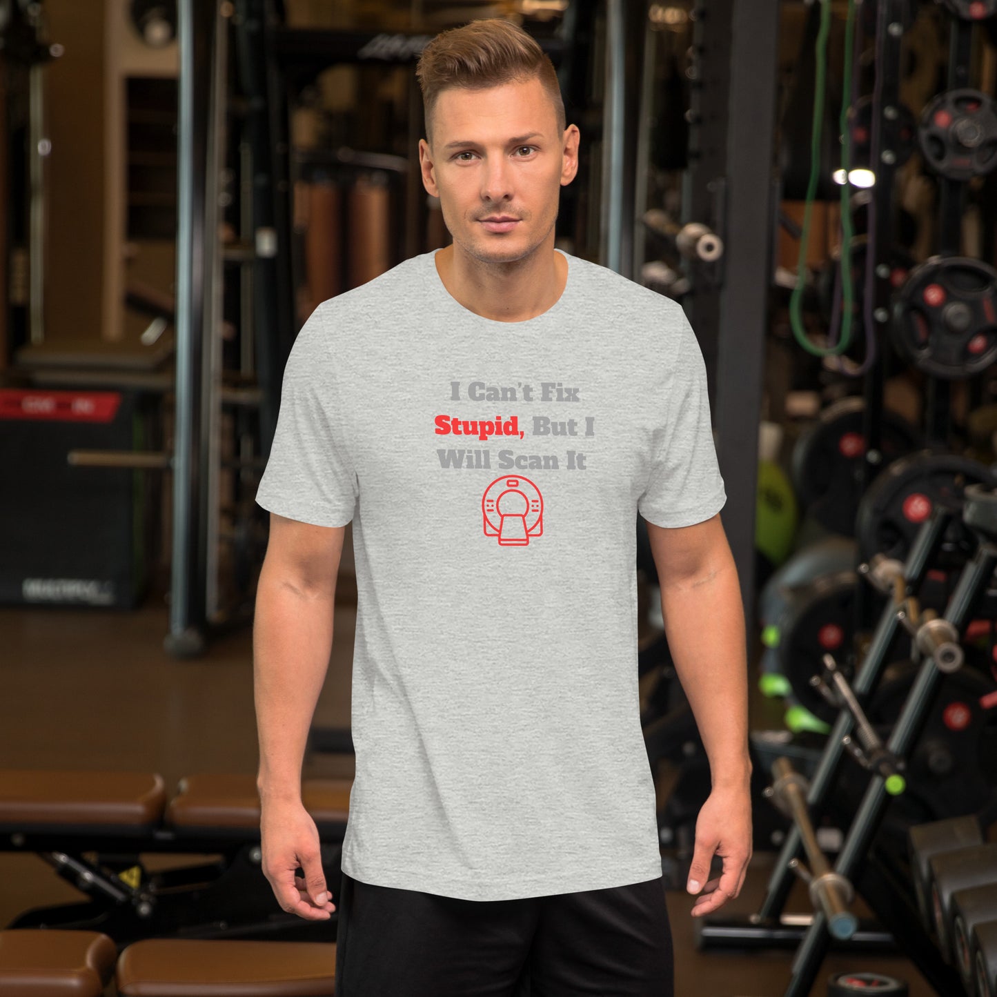 I Can't Fix Stupid But Will Scan It - CT Red - Unisex t-shirt