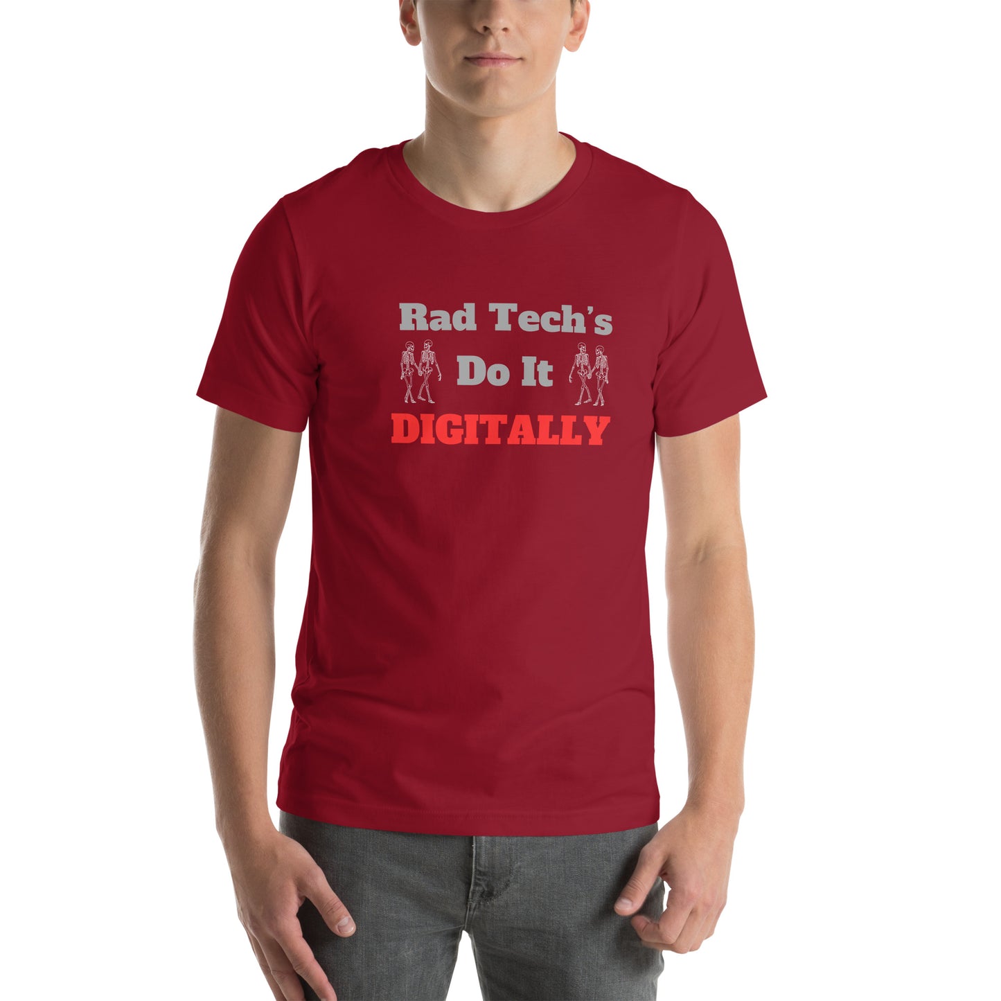 Rad Tech's Do it Digitally - Red Unisex t-shirt
