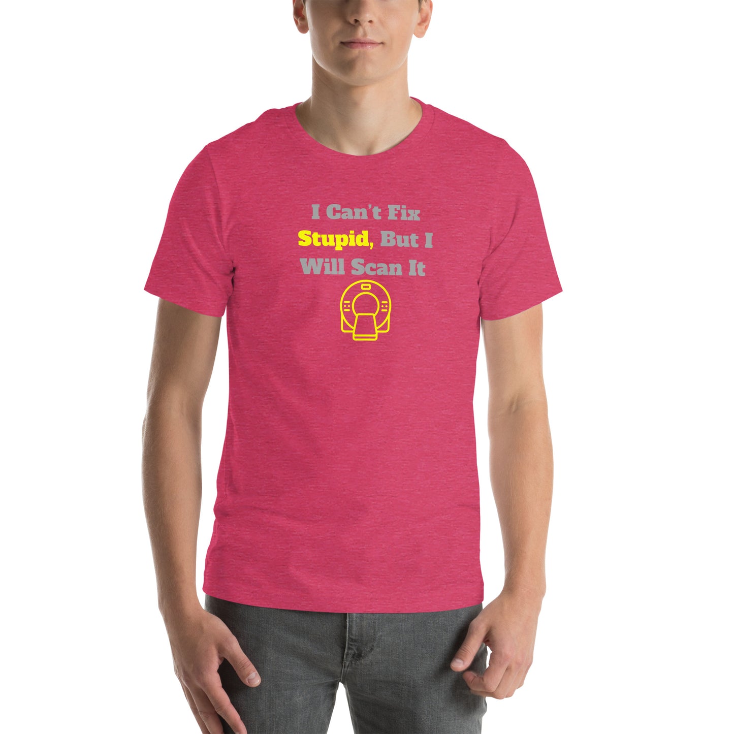 I Can't Fix Stupid But Will Scan It - CT Yellow - Unisex t-shirt