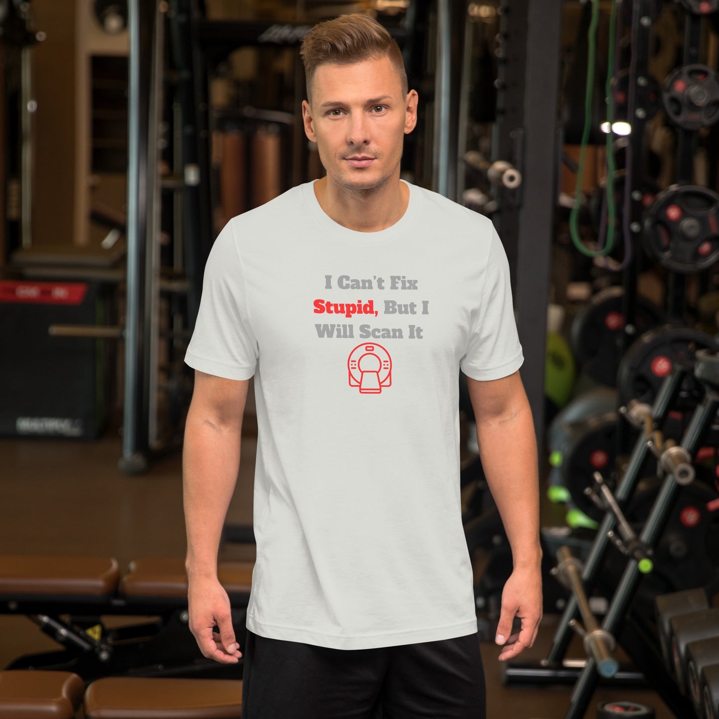 I Can't Fix Stupid But Will Scan It - CT Red - Unisex t-shirt