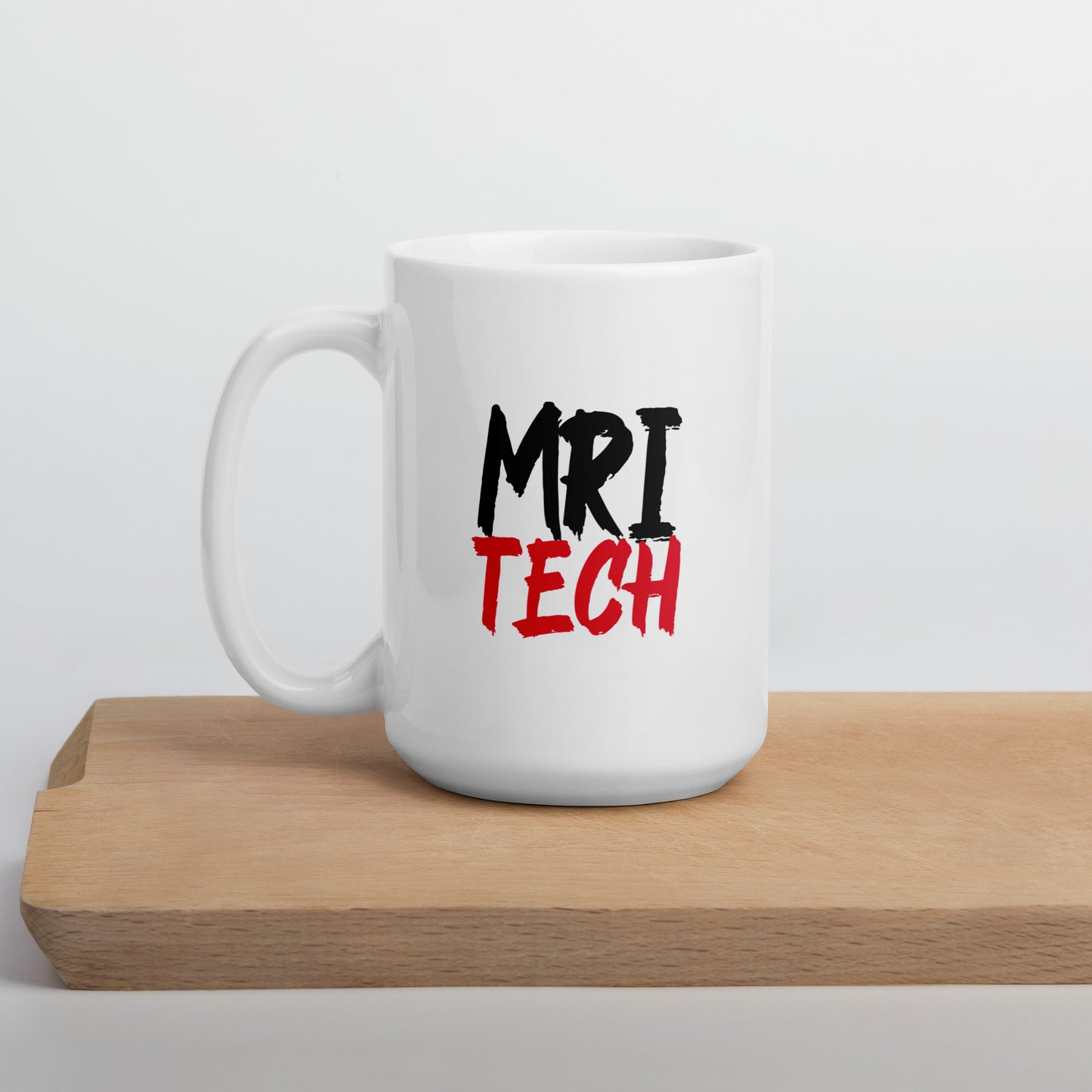 MRI Tech - Black/Red White glossy mug 15 and 20 oz