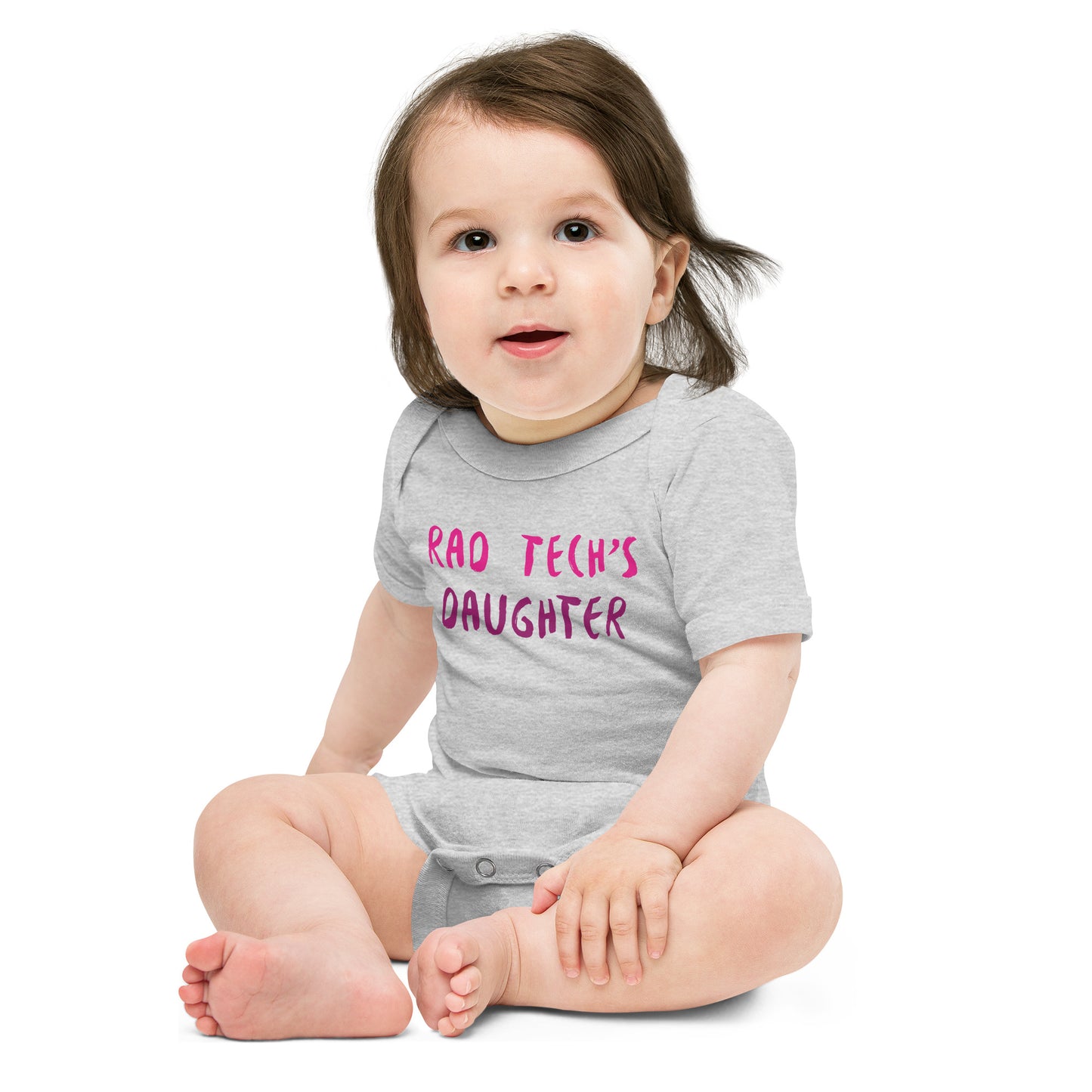 Rad Tech's Daughter - Pink Baby short sleeve one piece