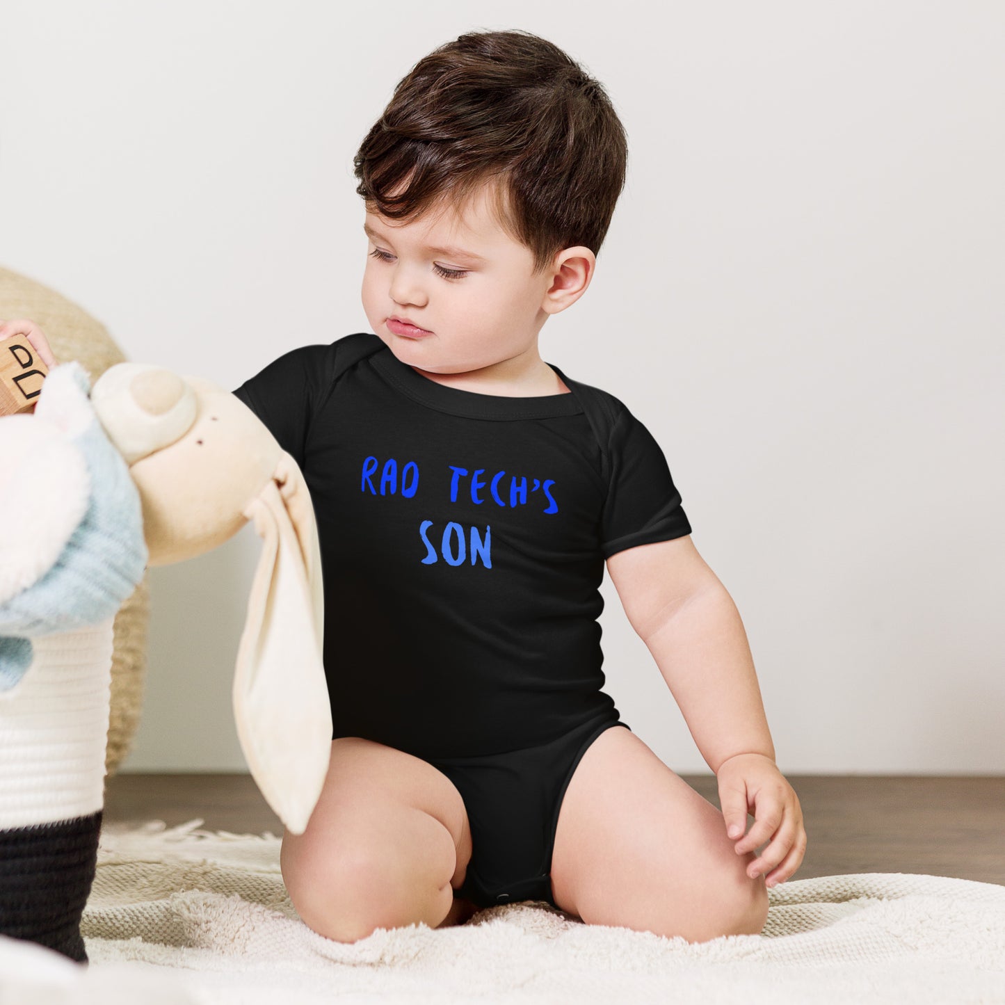 Rad Tech's Son - Blue - Baby short sleeve one piece