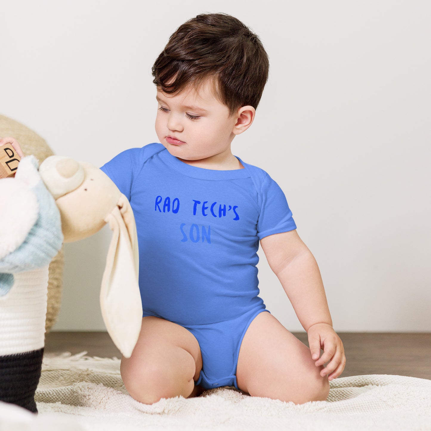 Rad Tech's Son - Blue - Baby short sleeve one piece