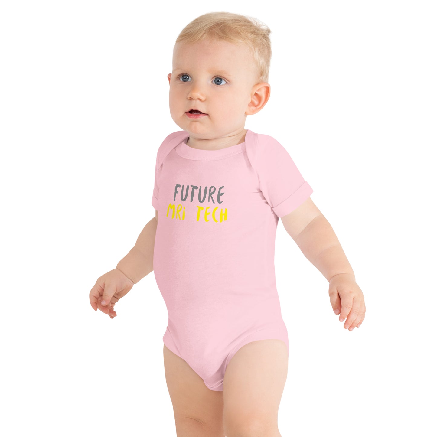 Future MRI Tech - Grey/Yellow - Baby short sleeve one piece