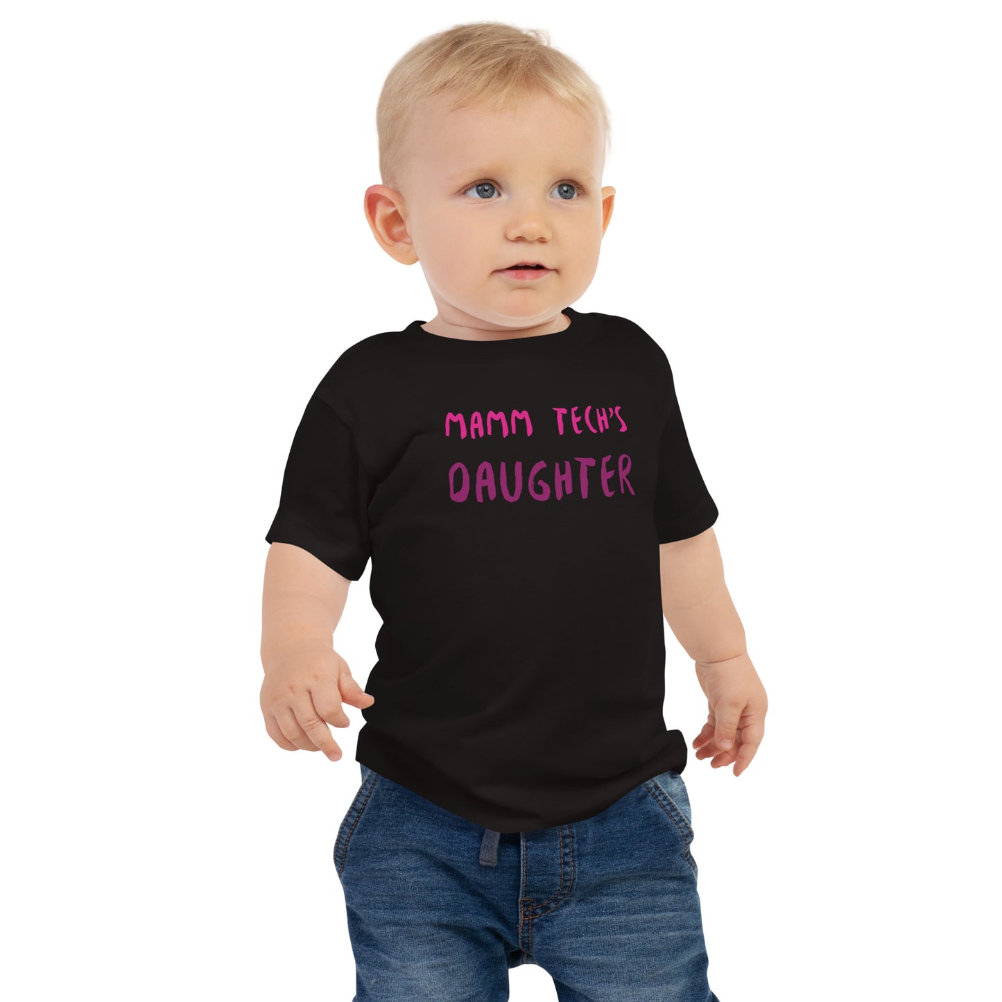 Mamm Tech's Daughter - Pink - Baby Jersey Short Sleeve Tee