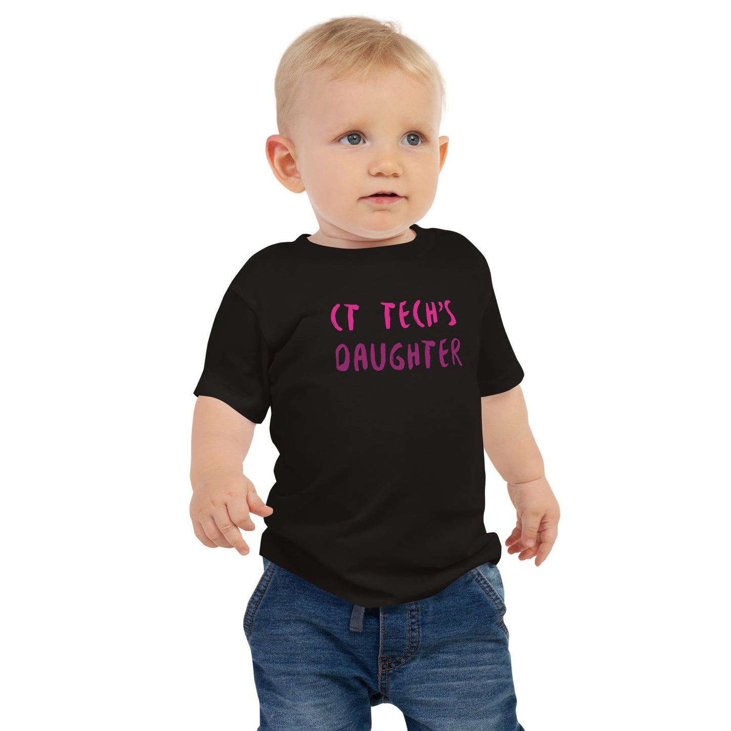 CT Tech's Daughter - Pink - Baby Jersey Short Sleeve Tee