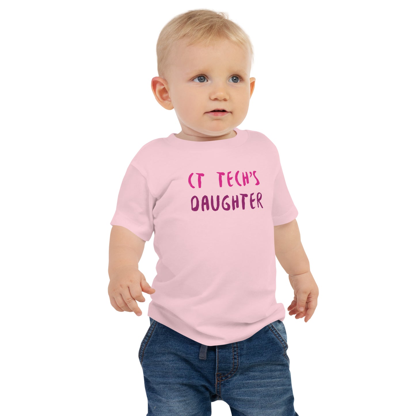 CT Tech's Daughter - Pink - Baby Jersey Short Sleeve Tee