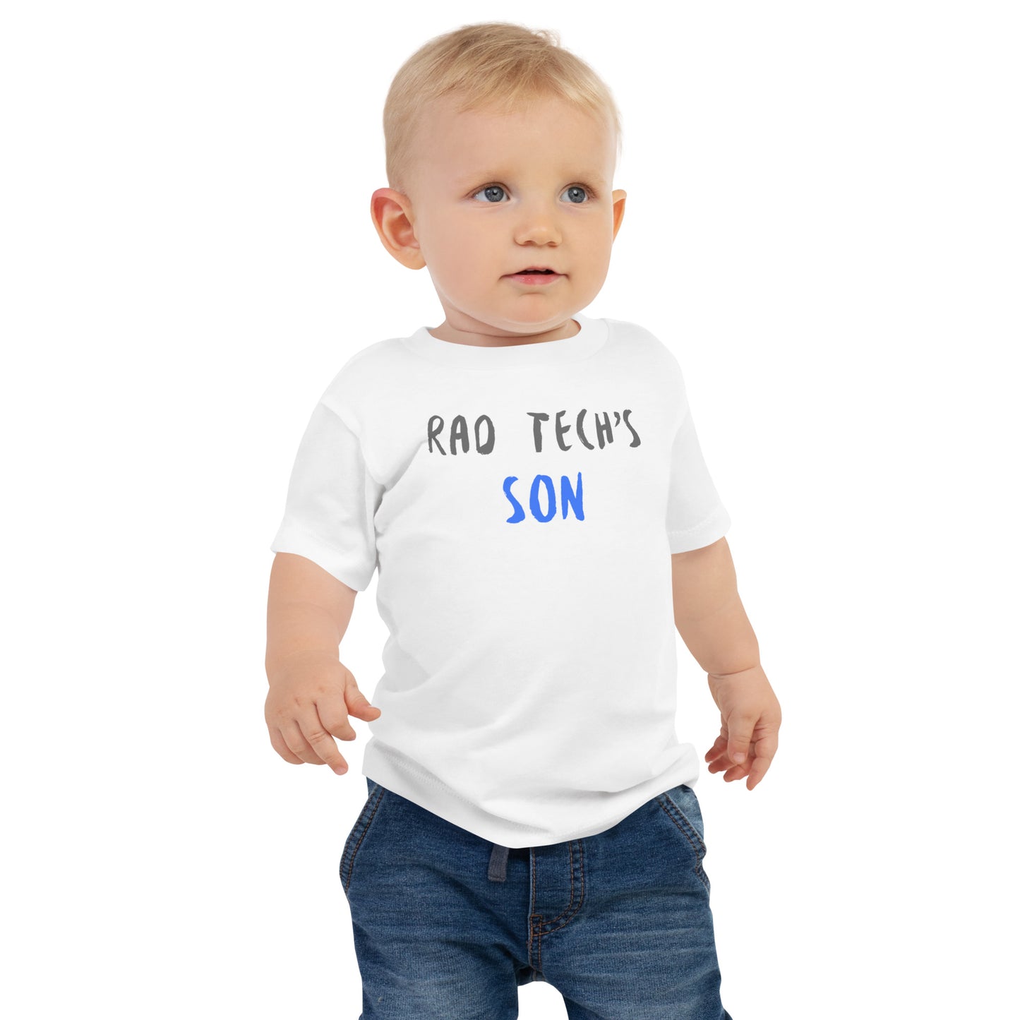 Rad Tech Son - Grey/Blue Baby Boy Jersey Short Sleeve Tee