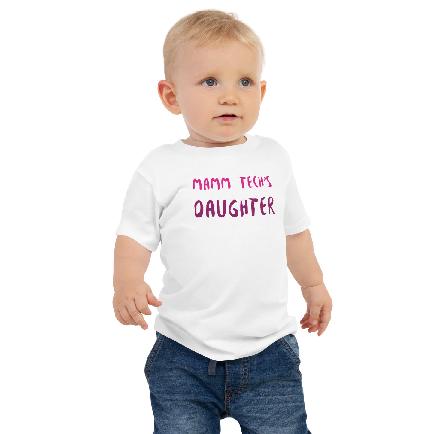 Mamm Tech's Daughter - Pink - Baby Jersey Short Sleeve Tee