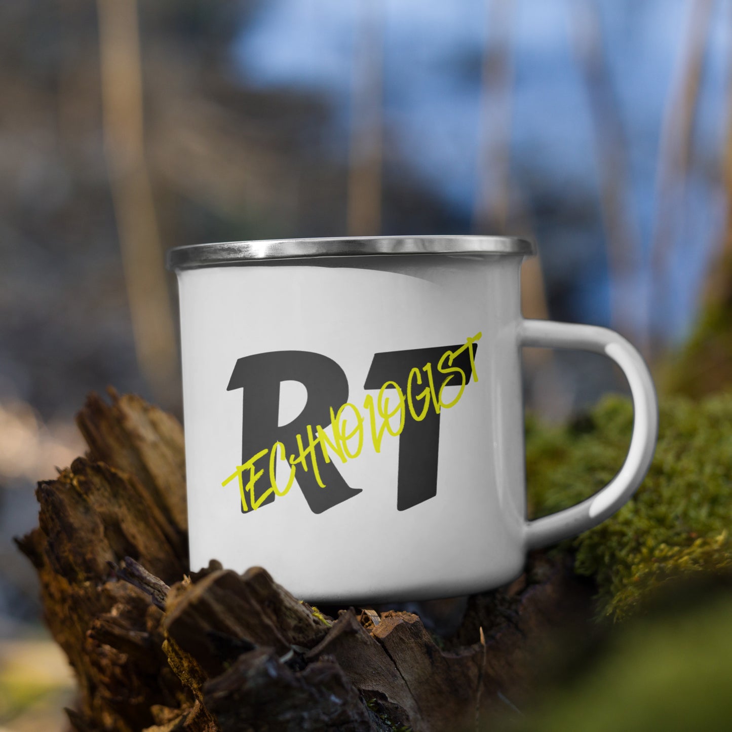 RT Technologist Enamel Mug - Grey/Yellow 12 oz