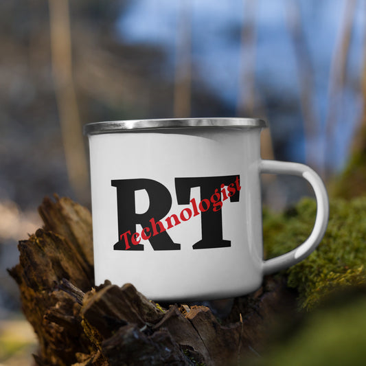 RT Technologist Enamel Mug - Black/Red 12 oz