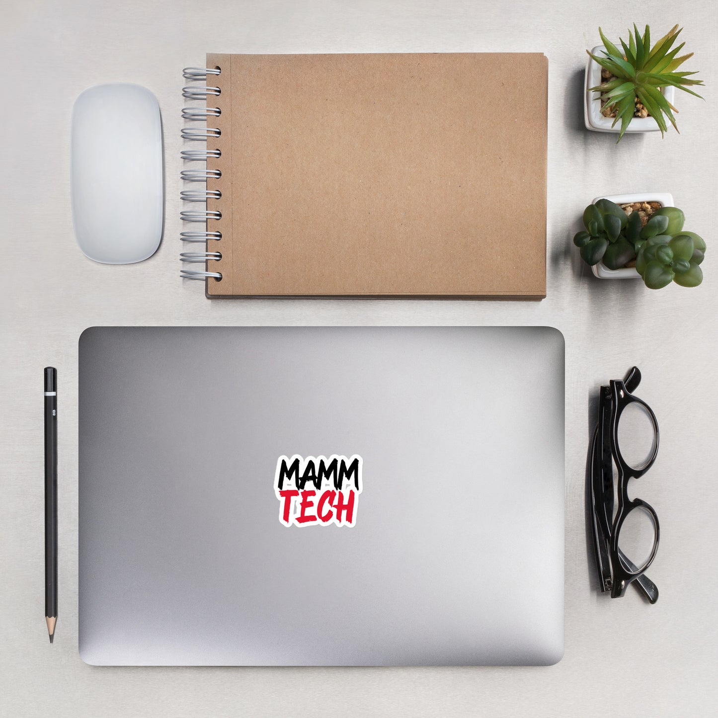 Mamm Tech - Black/Red Bubble-free stickers