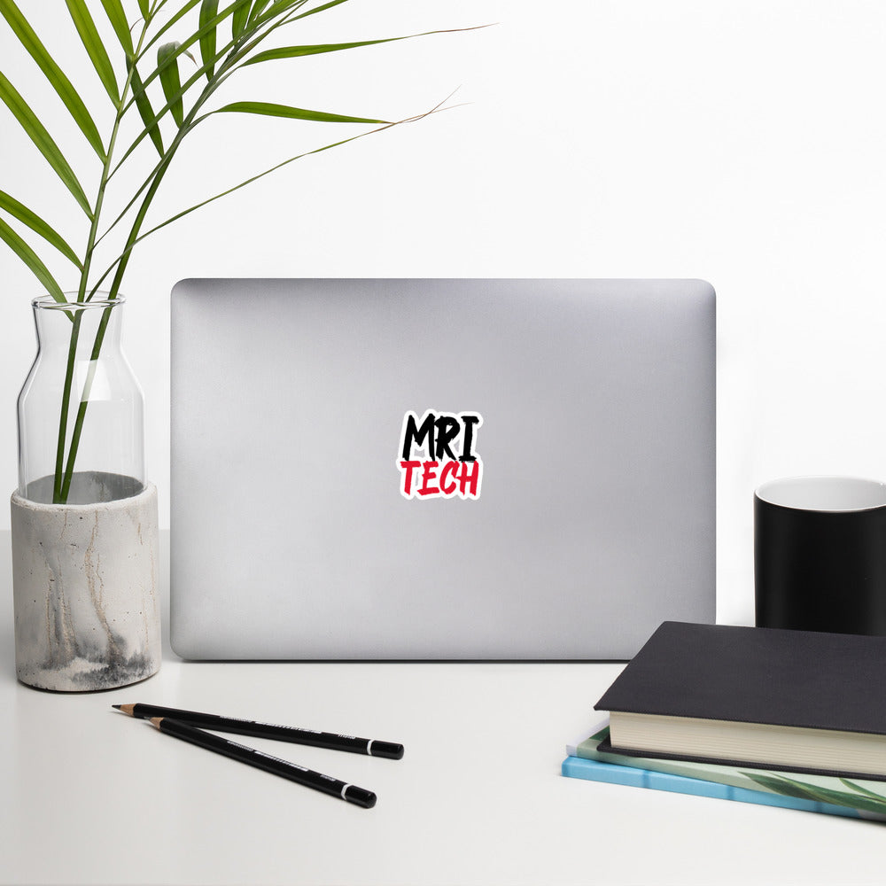 MRI Tech - Black/Red Bubble-free stickers