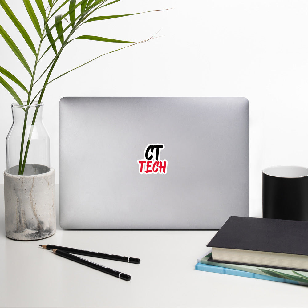 CT Tech - Black/Red Bubble-free stickers