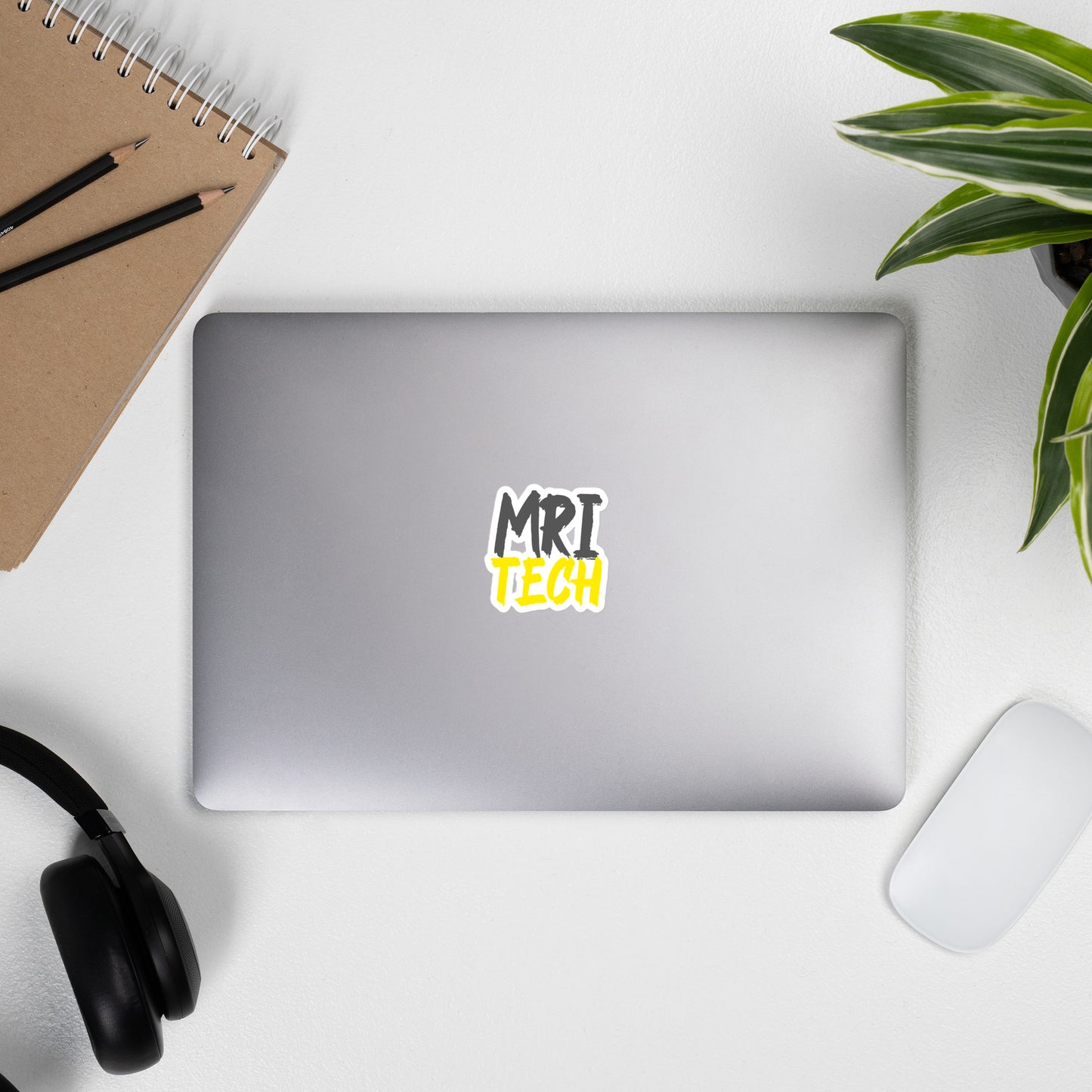 MRI Tech - Grey/Yellow Bubble-free stickers