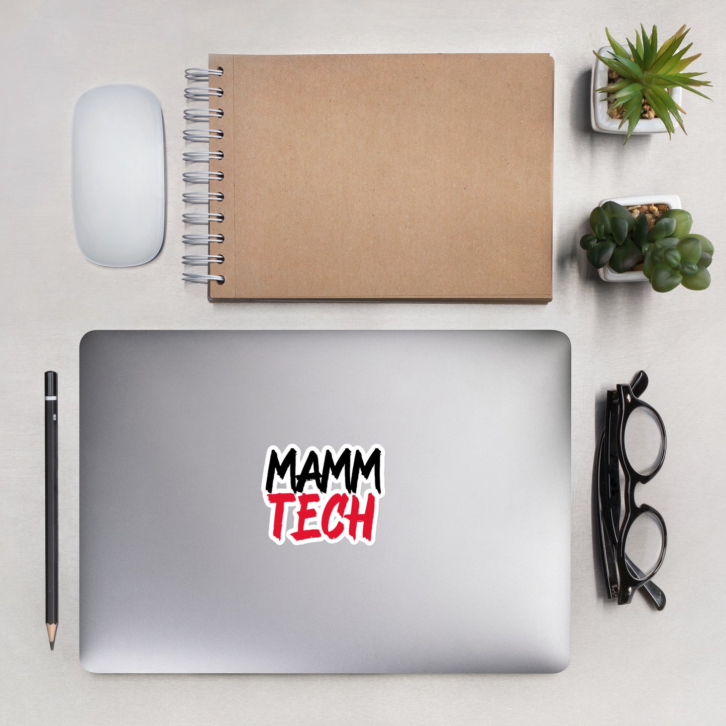 Mamm Tech - Black/Red Bubble-free stickers