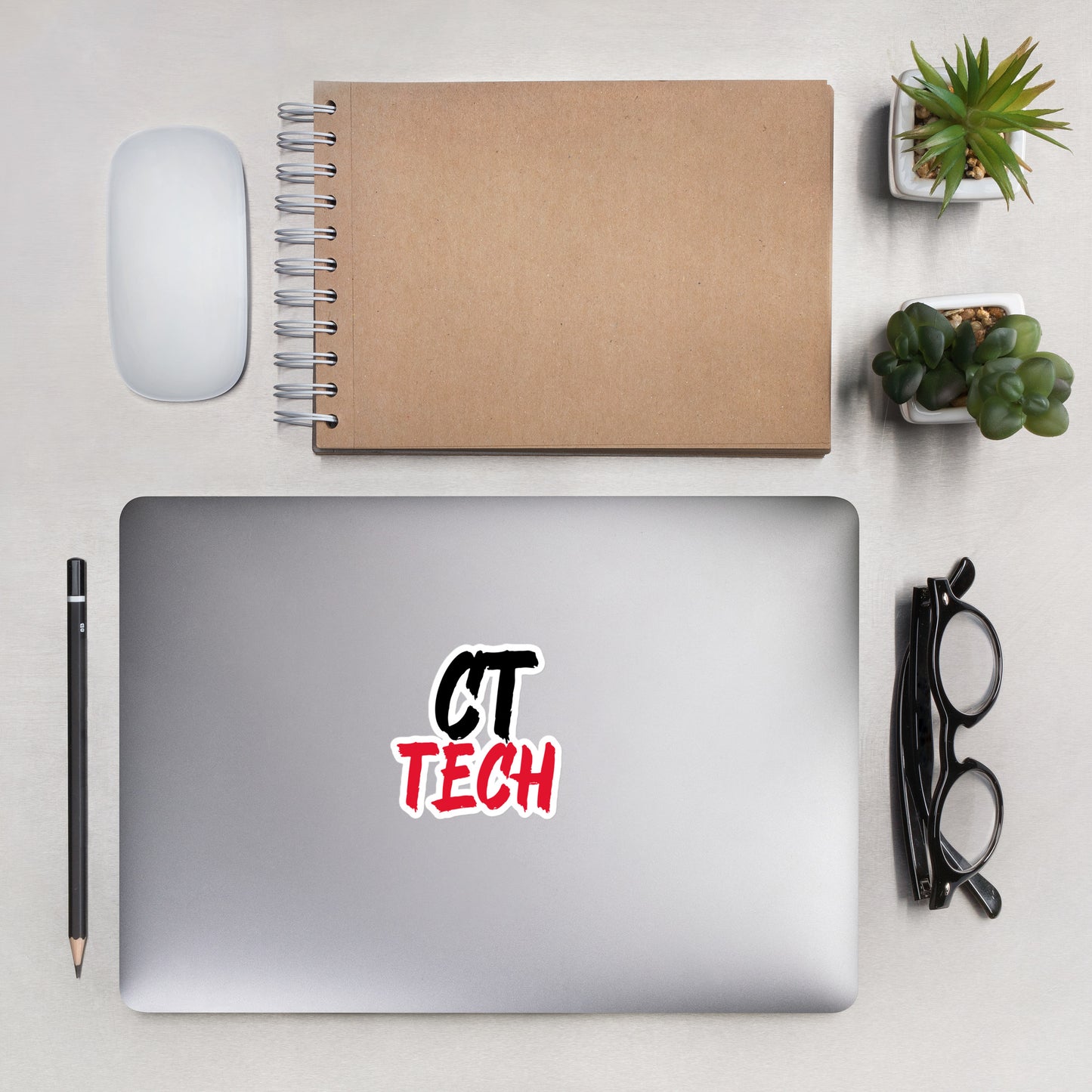 CT Tech - Black/Red Bubble-free stickers