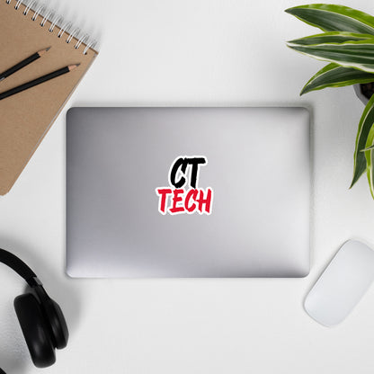 CT Tech - Black/Red Bubble-free stickers