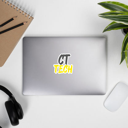 CT Tech - Grey/Yellow Bubble-free stickers