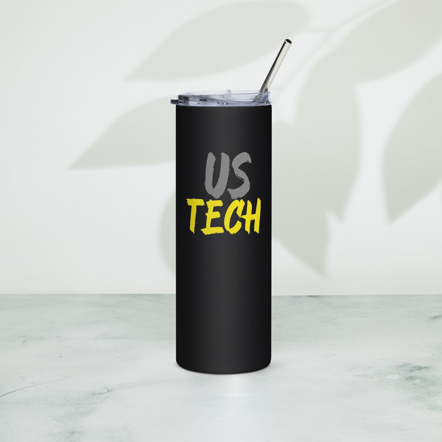 Ultrasound Tech - Grey/Yellow Stainless steel tumbler 20 oz