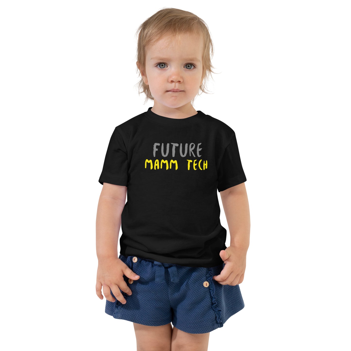 Future Mamm Tech - Grey/Yellow Toddler Short Sleeve Tee