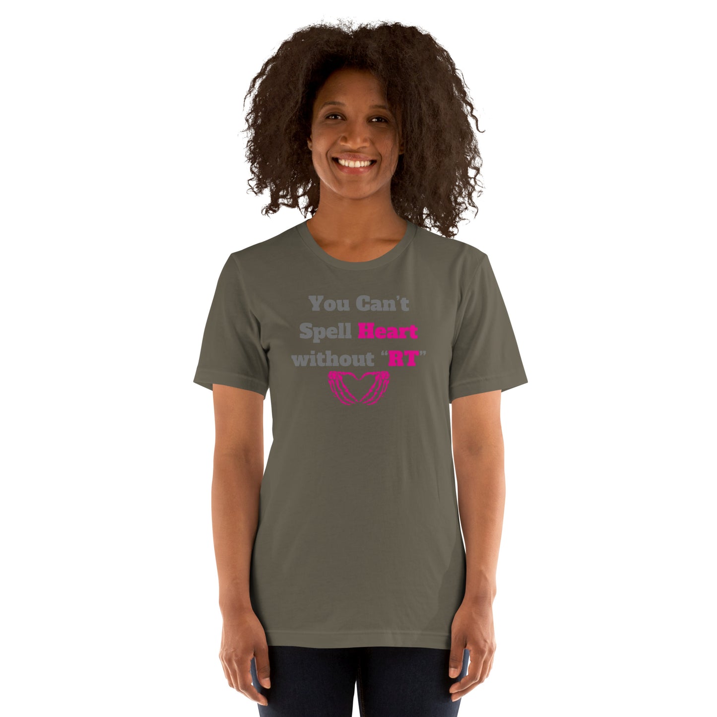 You Can't Spell Heart - Pink Unisex t-shirt