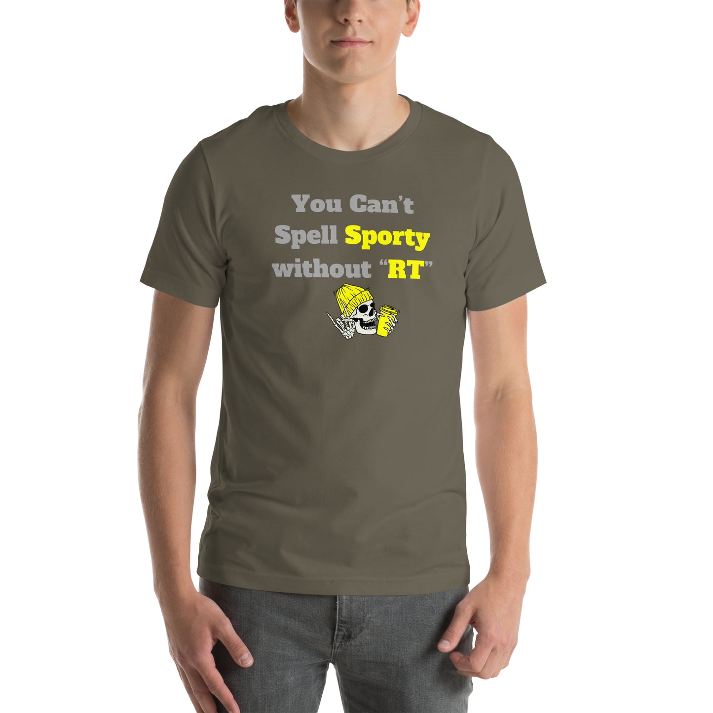 You Can't Spell Sporty - Yellow Unisex t-shirt