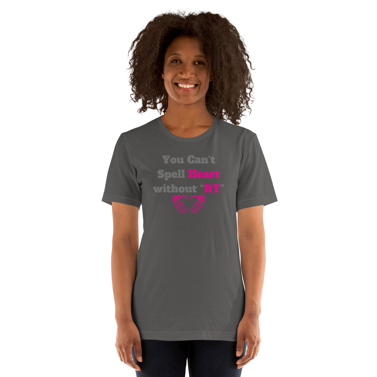 You Can't Spell Heart - Pink Unisex t-shirt