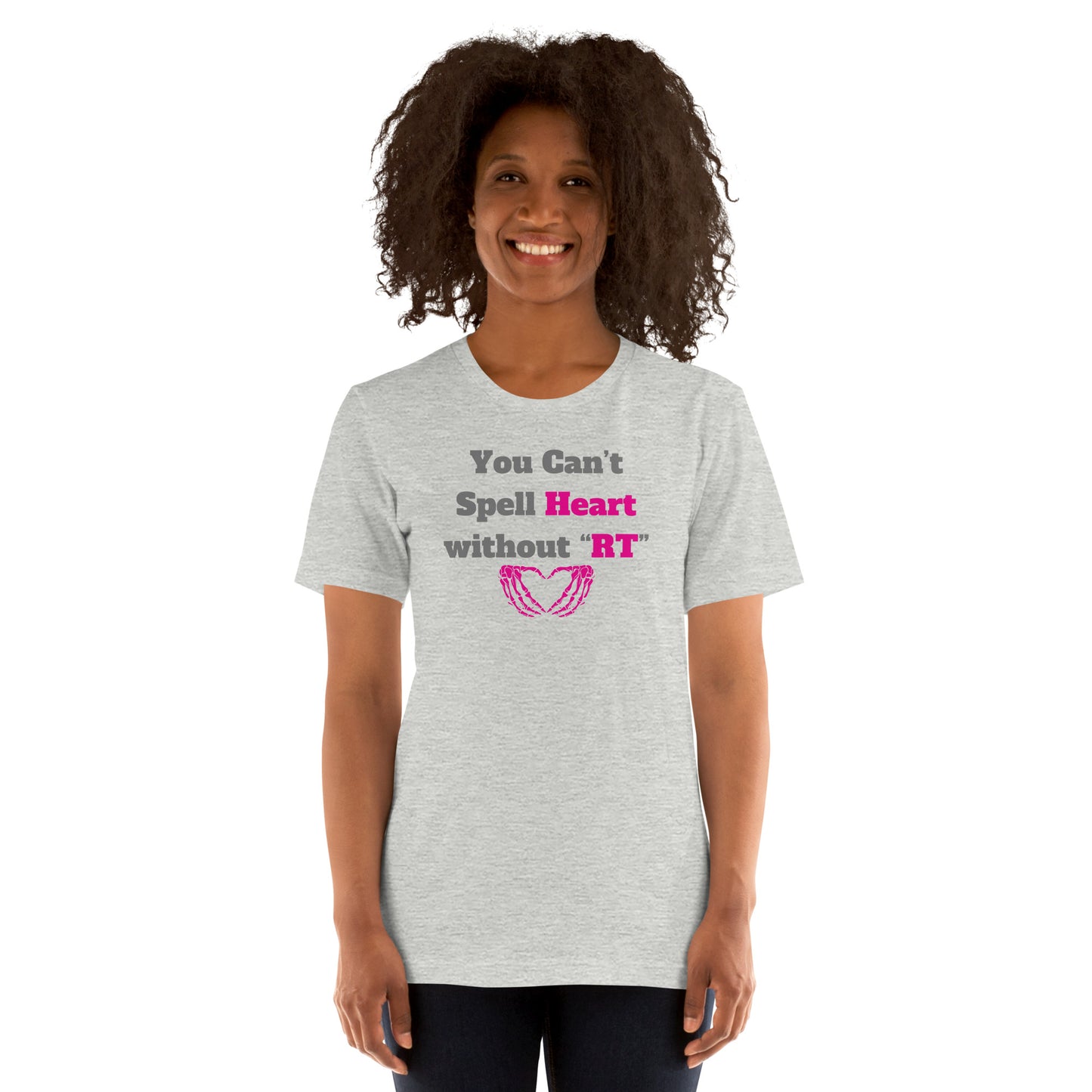 You Can't Spell Heart - Pink Unisex t-shirt