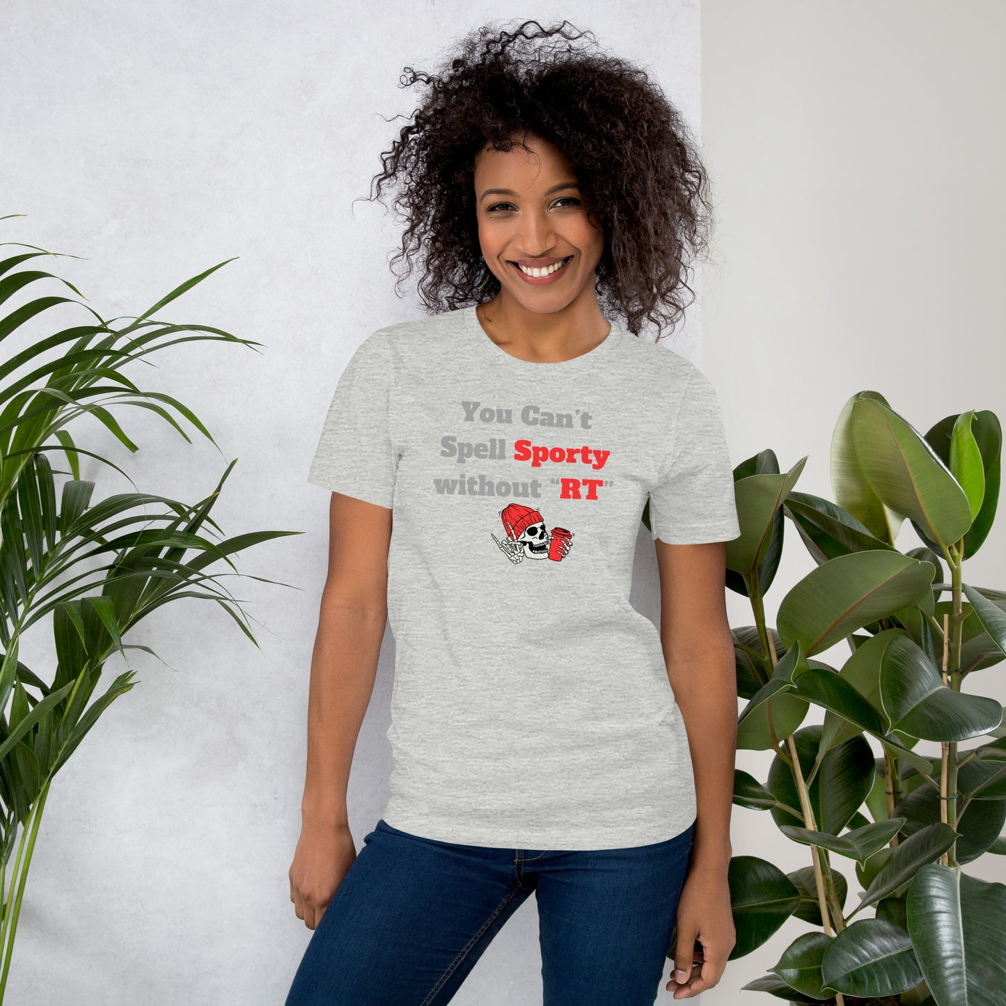 You Can't Spell Sporty - Red Unisex t-shirt