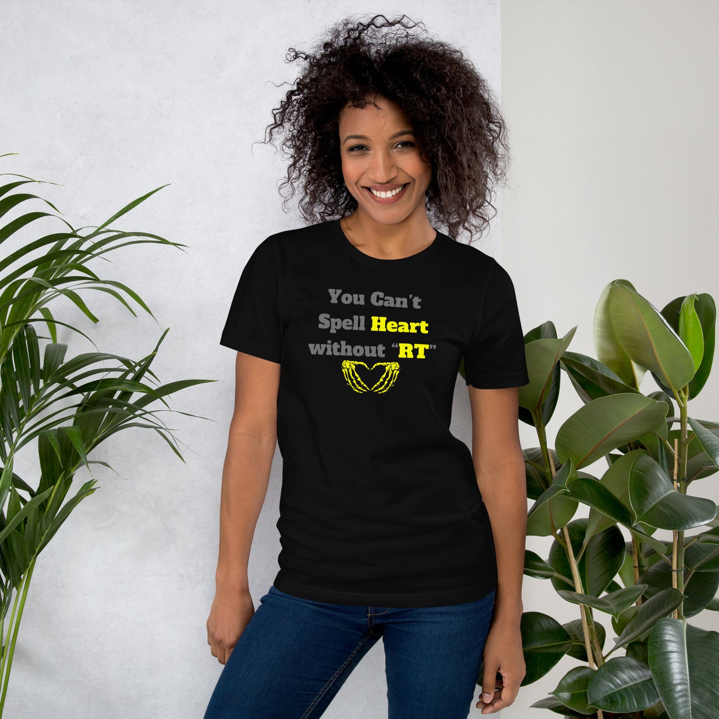 You Can't Spell Heart - Yellow Unisex t-shirt