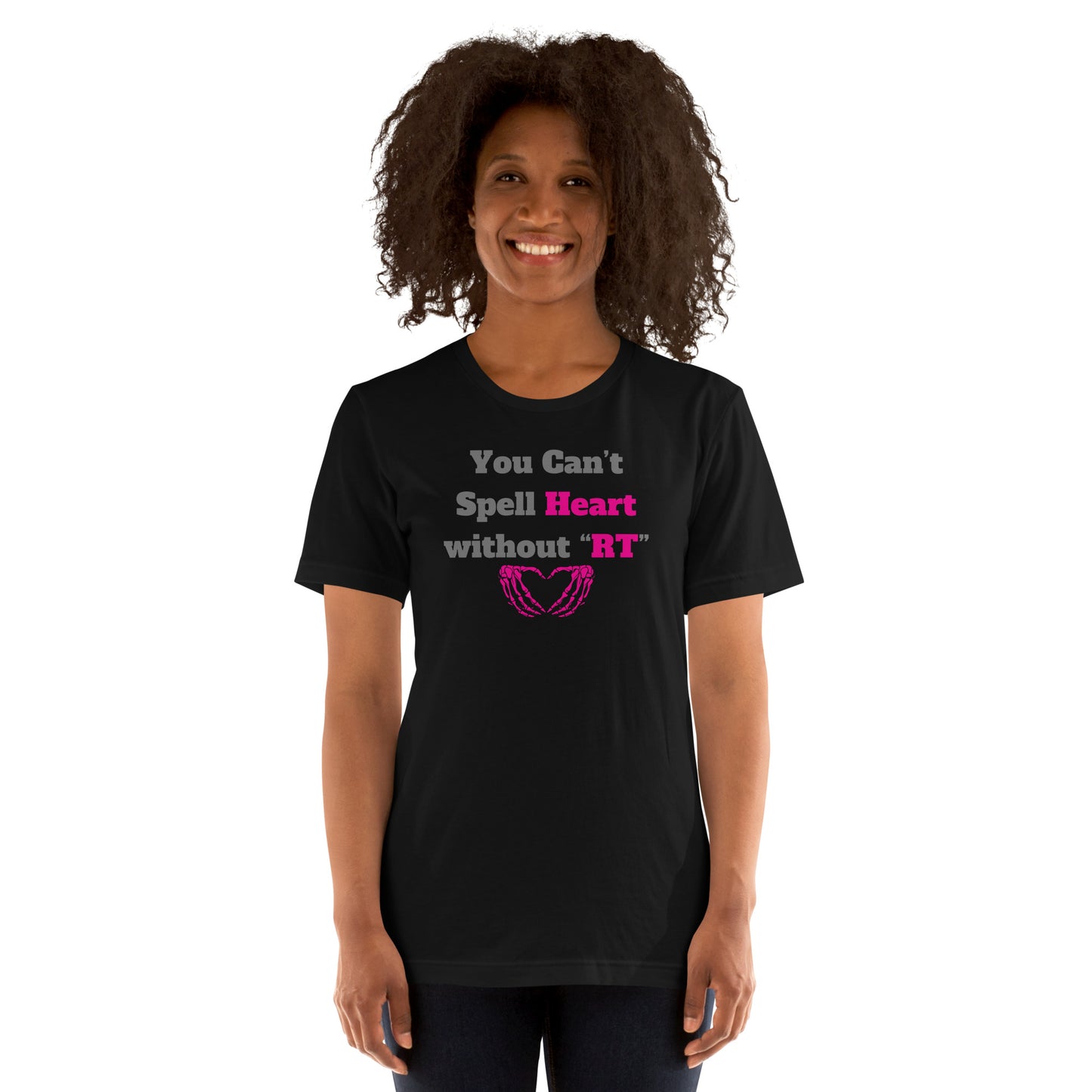 You Can't Spell Heart - Pink Unisex t-shirt