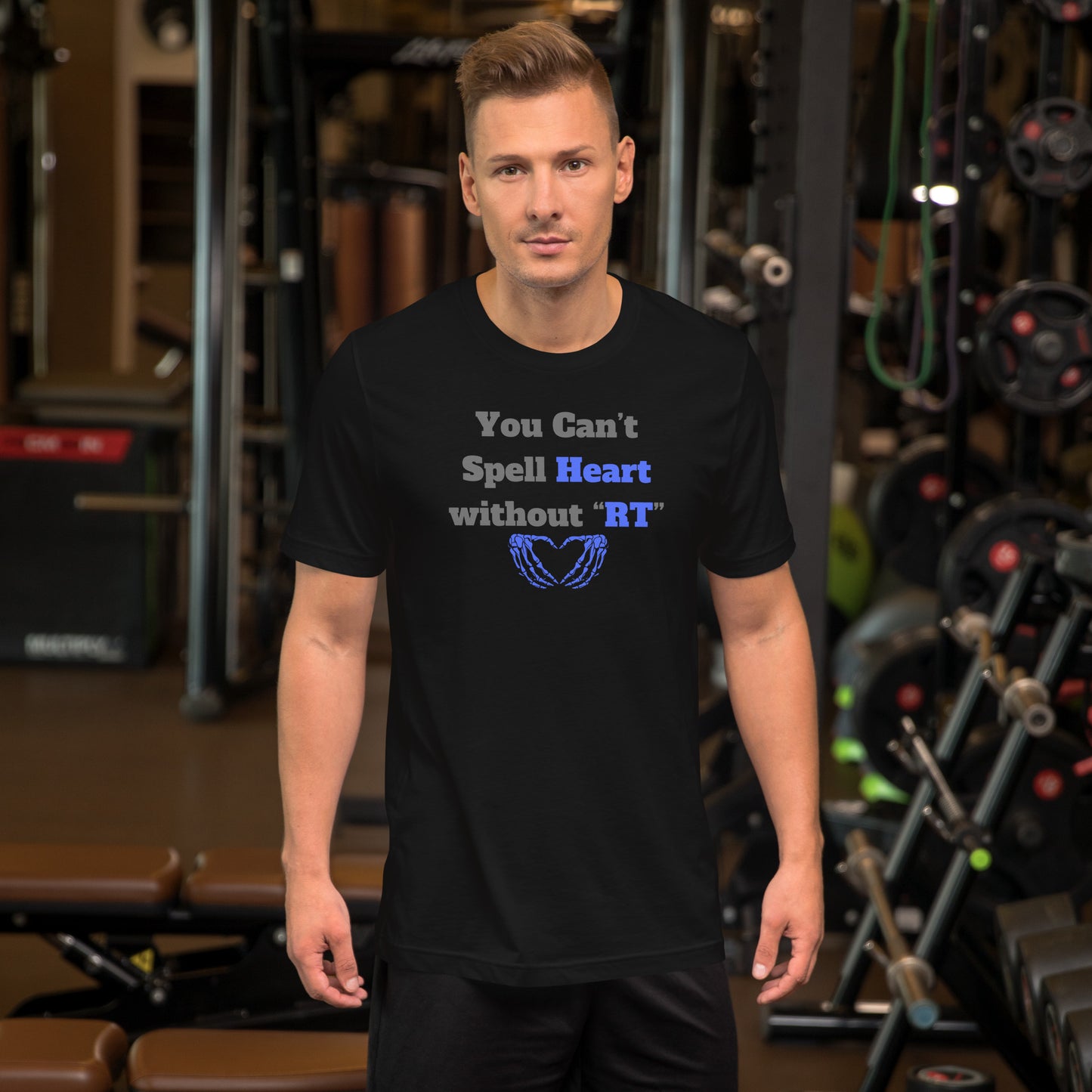 You Can't Spell Heart - Blue Unisex t-shirt