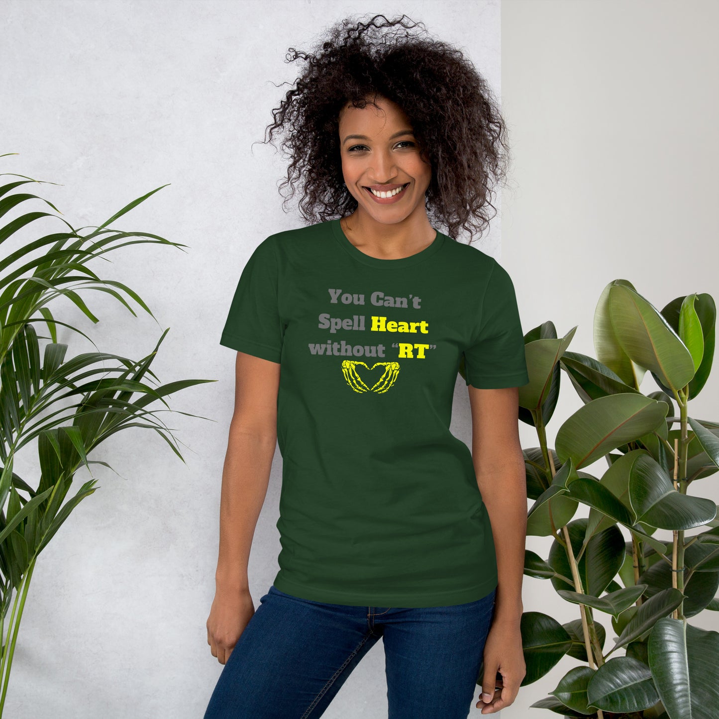 You Can't Spell Heart - Yellow Unisex t-shirt