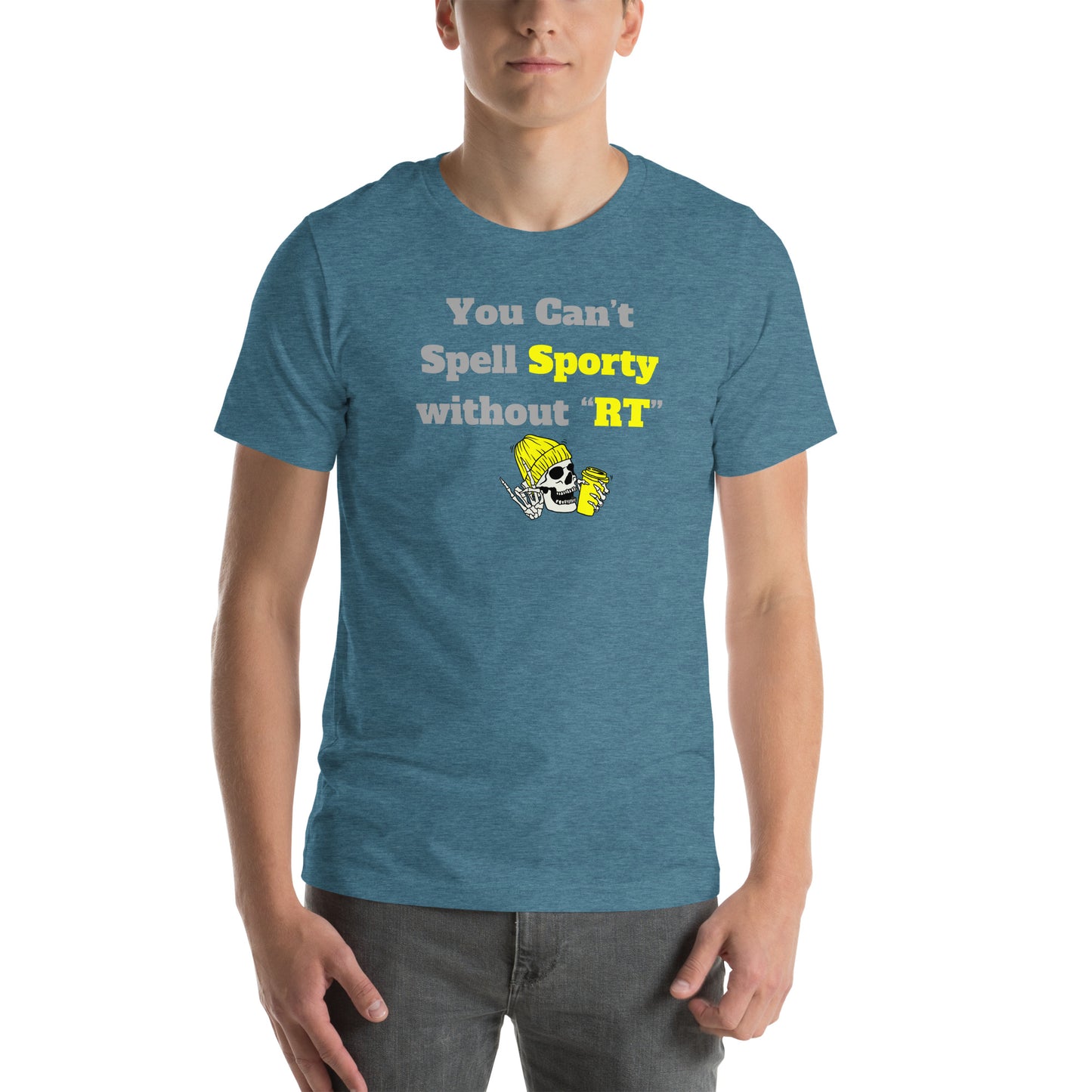 You Can't Spell Sporty - Yellow Unisex t-shirt