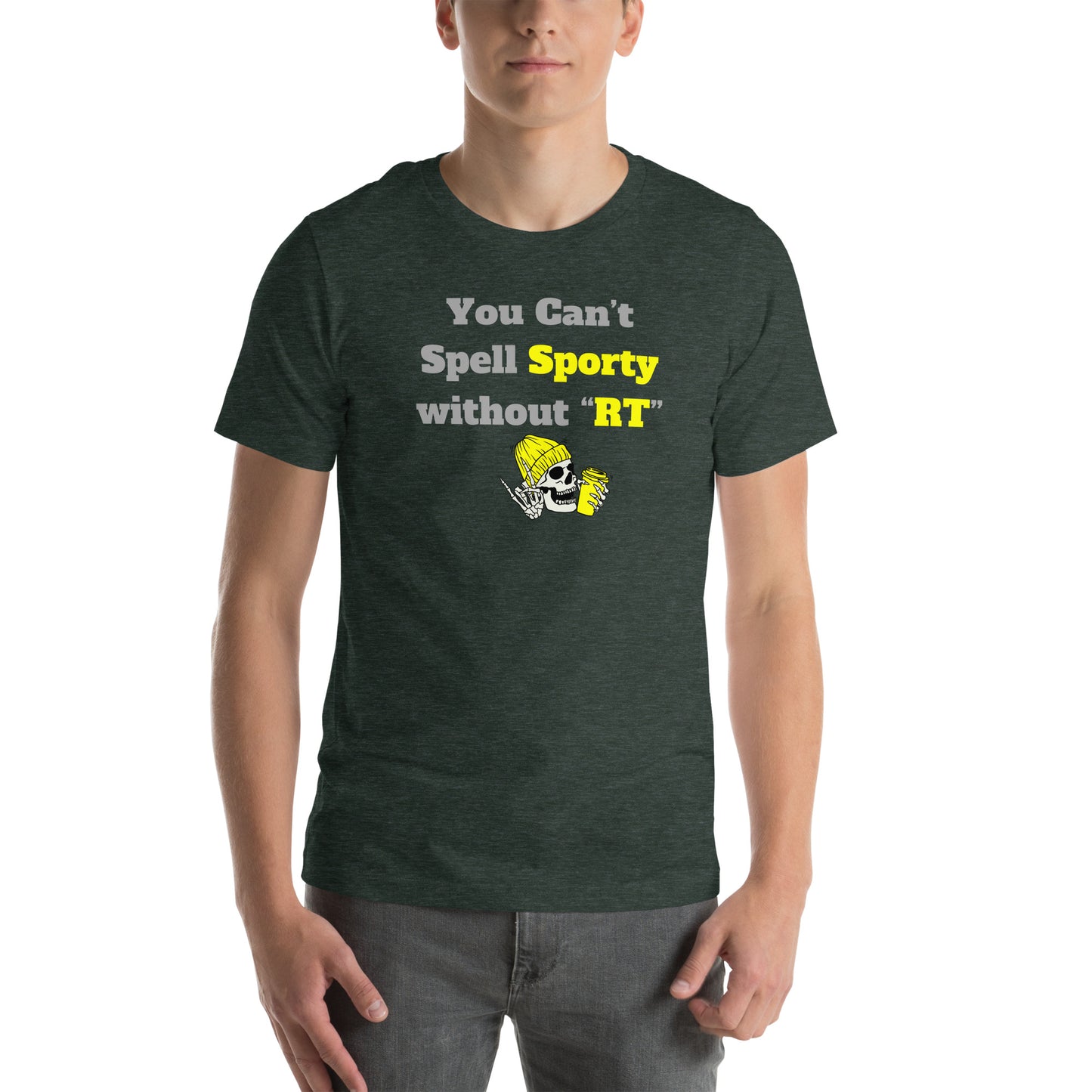 You Can't Spell Sporty - Yellow Unisex t-shirt