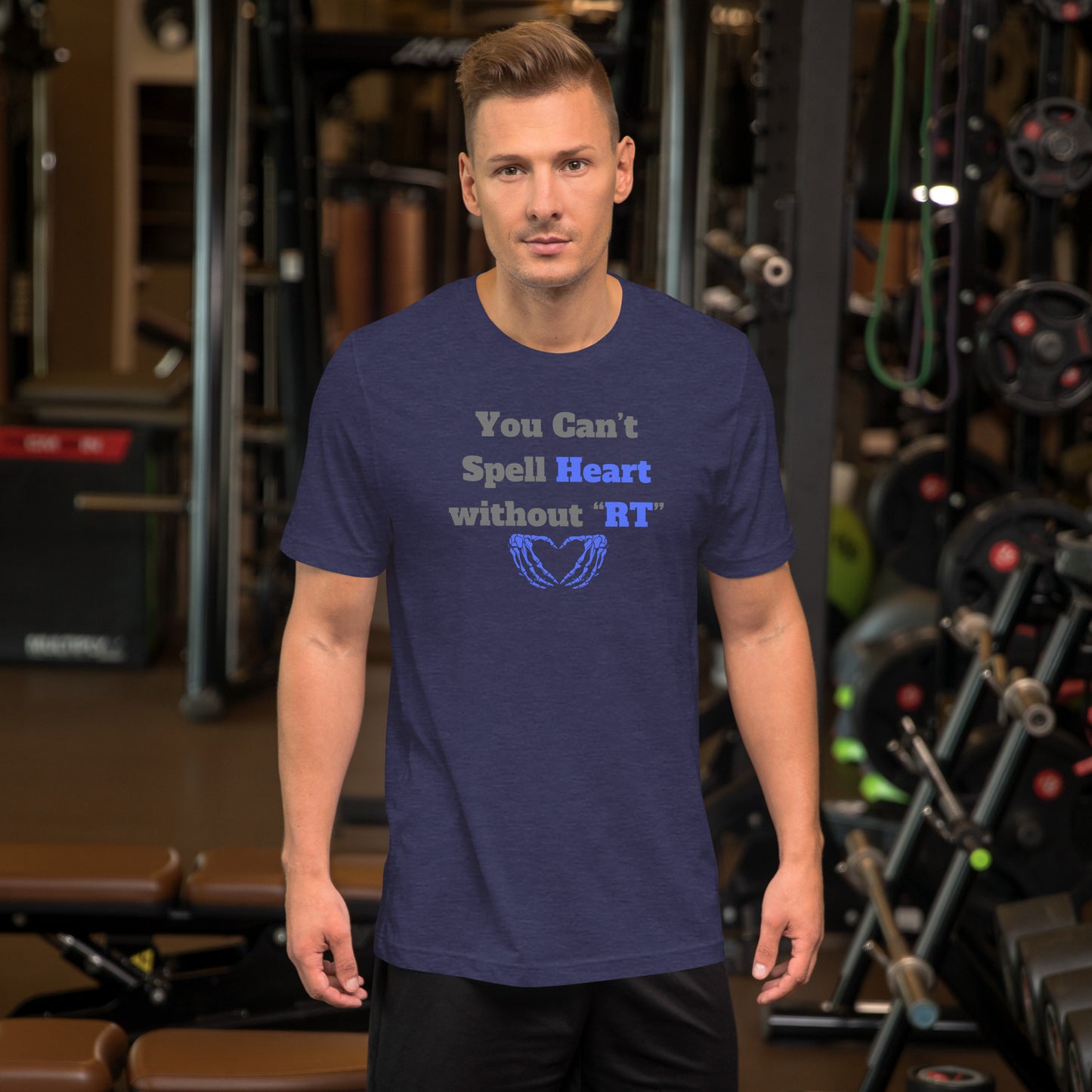 You Can't Spell Heart - Blue Unisex t-shirt