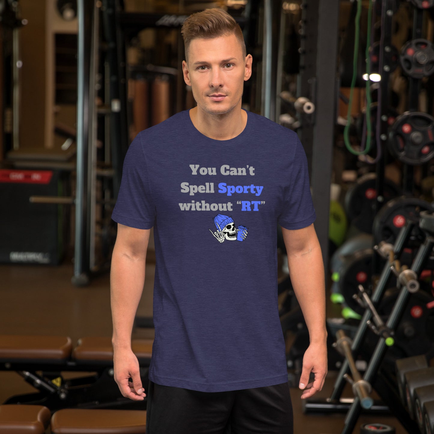 You Can't Spell Sporty - Blue Unisex t-shirt