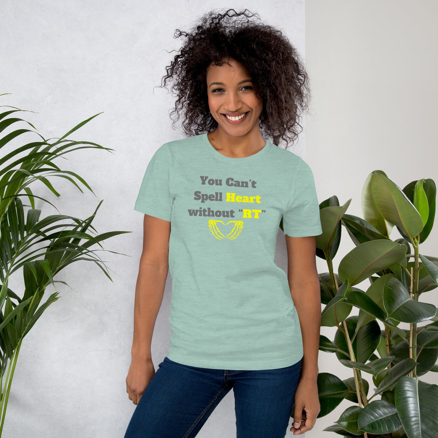 You Can't Spell Heart - Yellow Unisex t-shirt