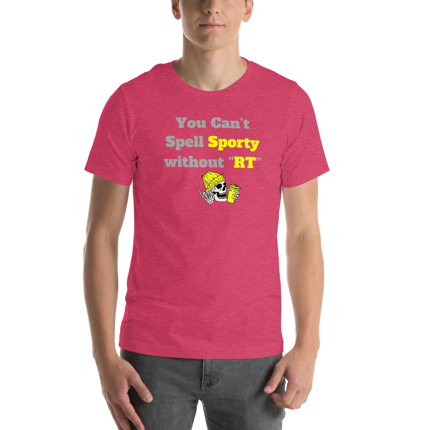 You Can't Spell Sporty - Yellow Unisex t-shirt