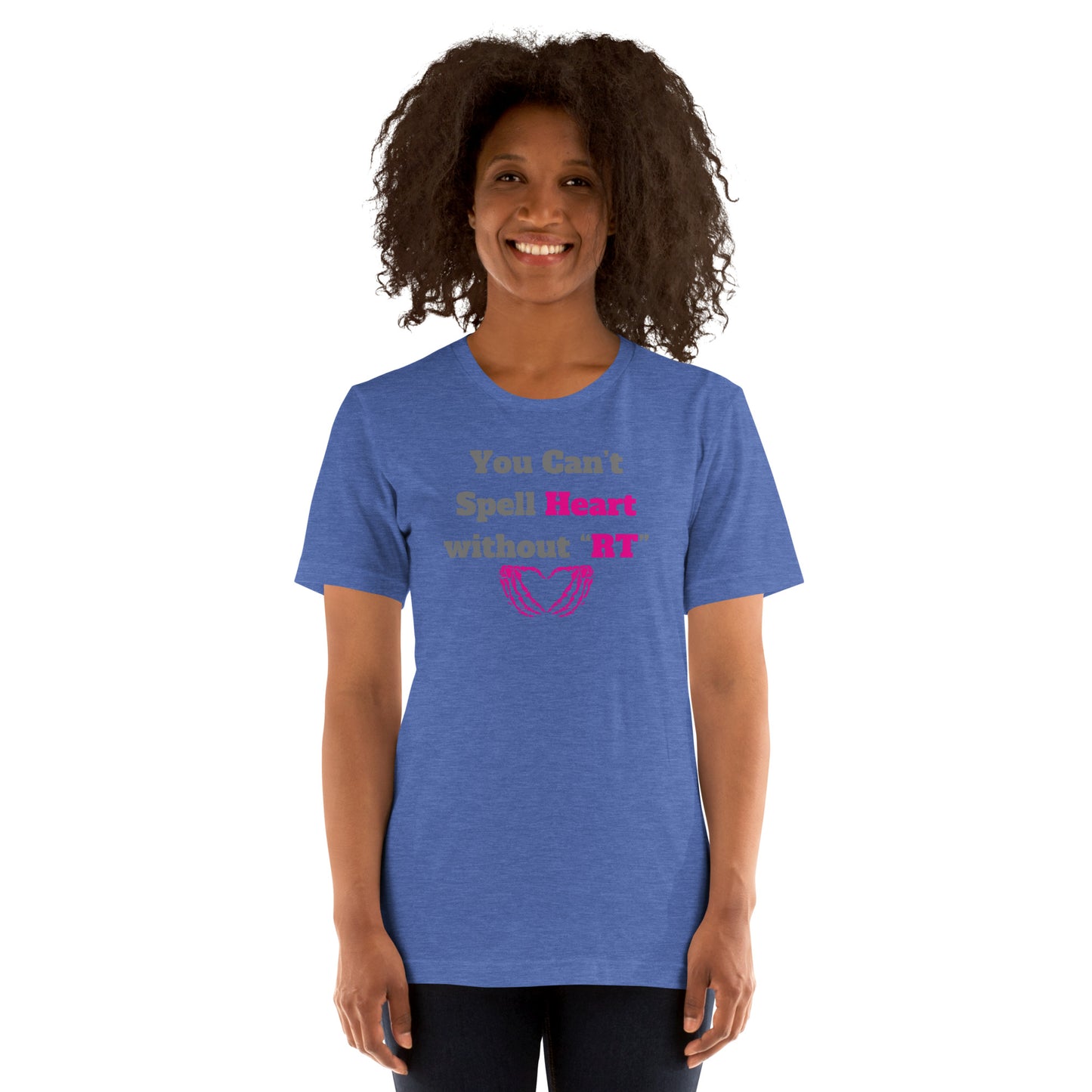 You Can't Spell Heart - Pink Unisex t-shirt