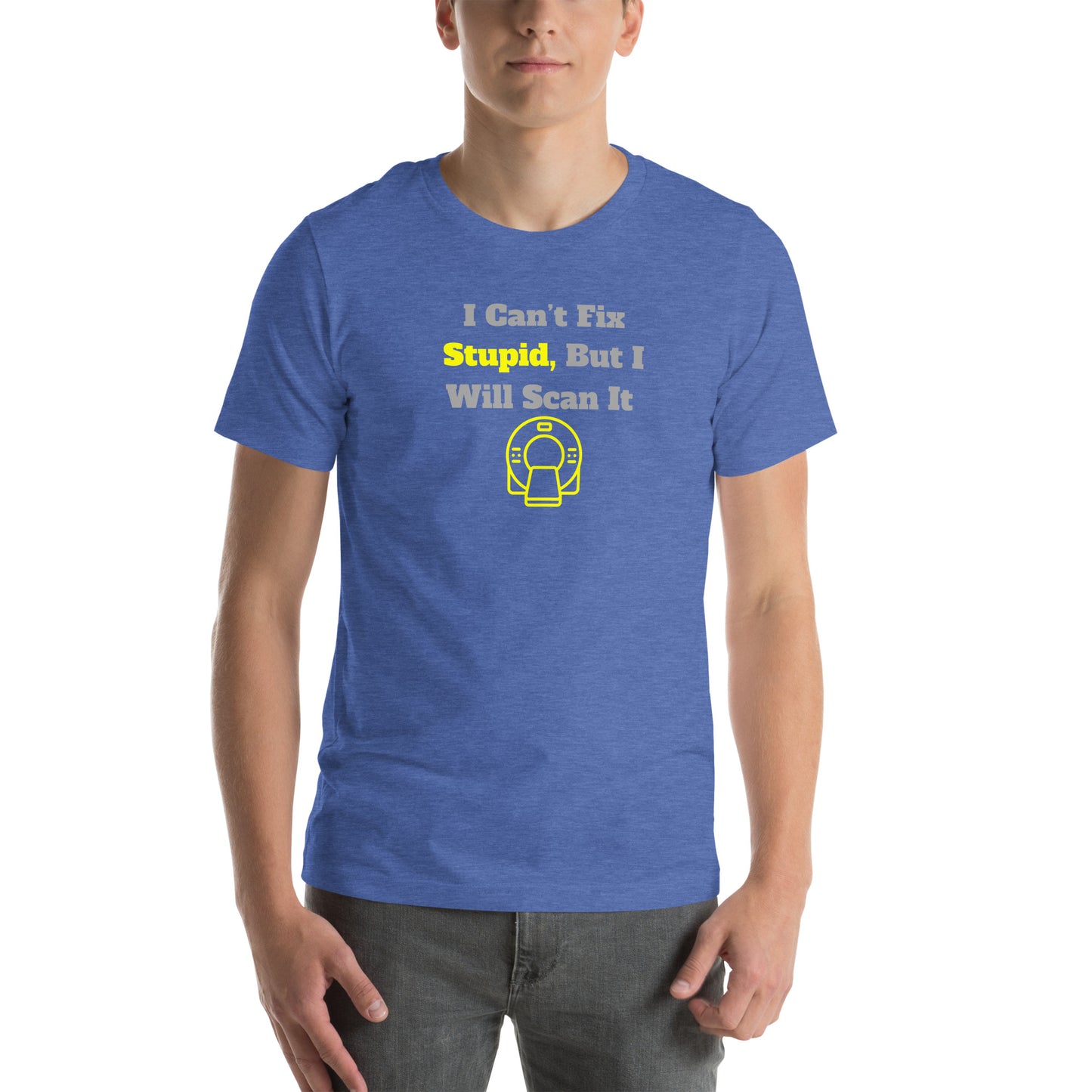 I Can't Fix Stupid But Will Scan It  - CT Yellow - Unisex t-shirt