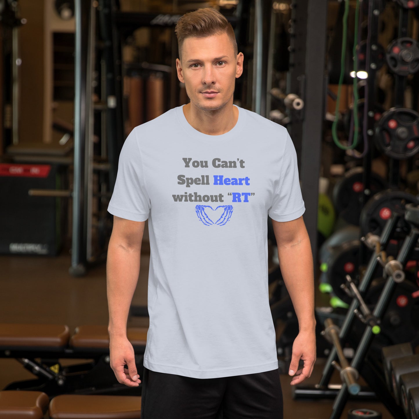 You Can't Spell Heart - Blue Unisex t-shirt