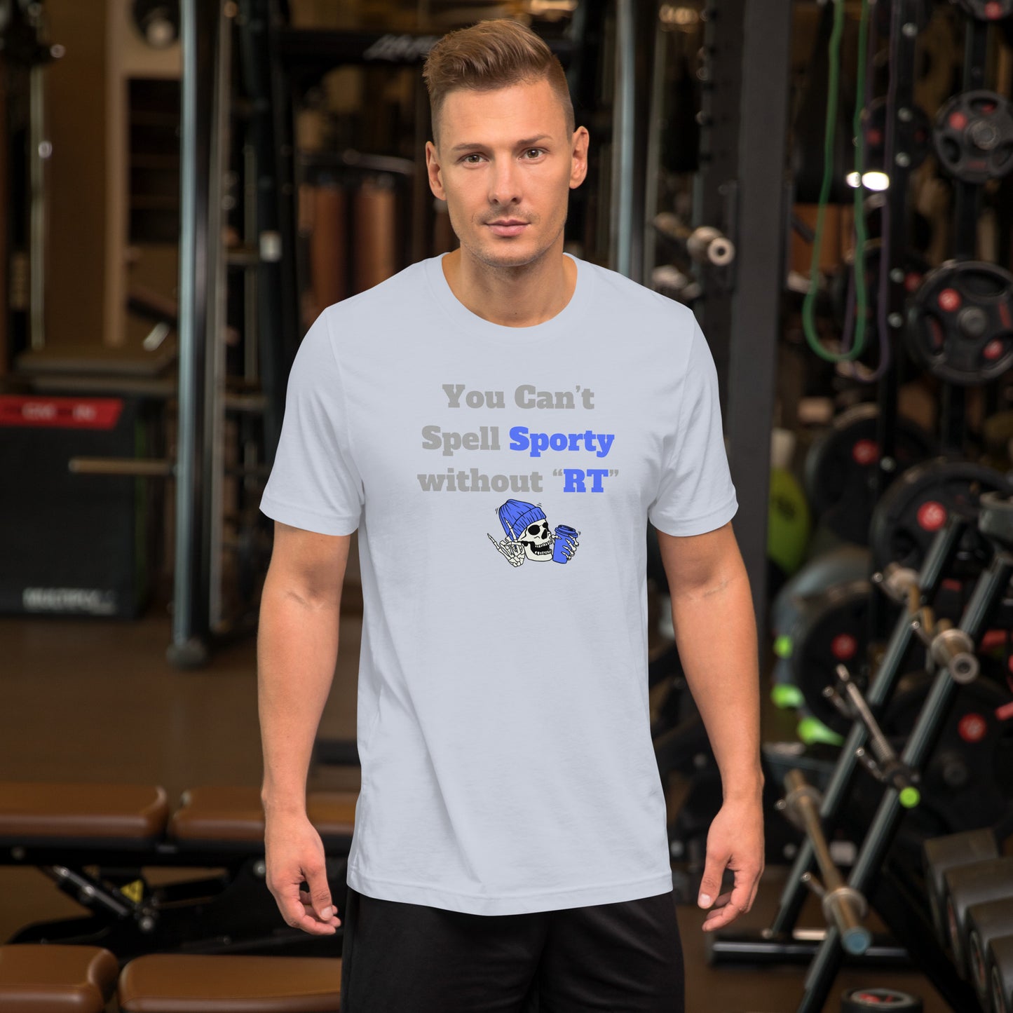 You Can't Spell Sporty - Blue Unisex t-shirt