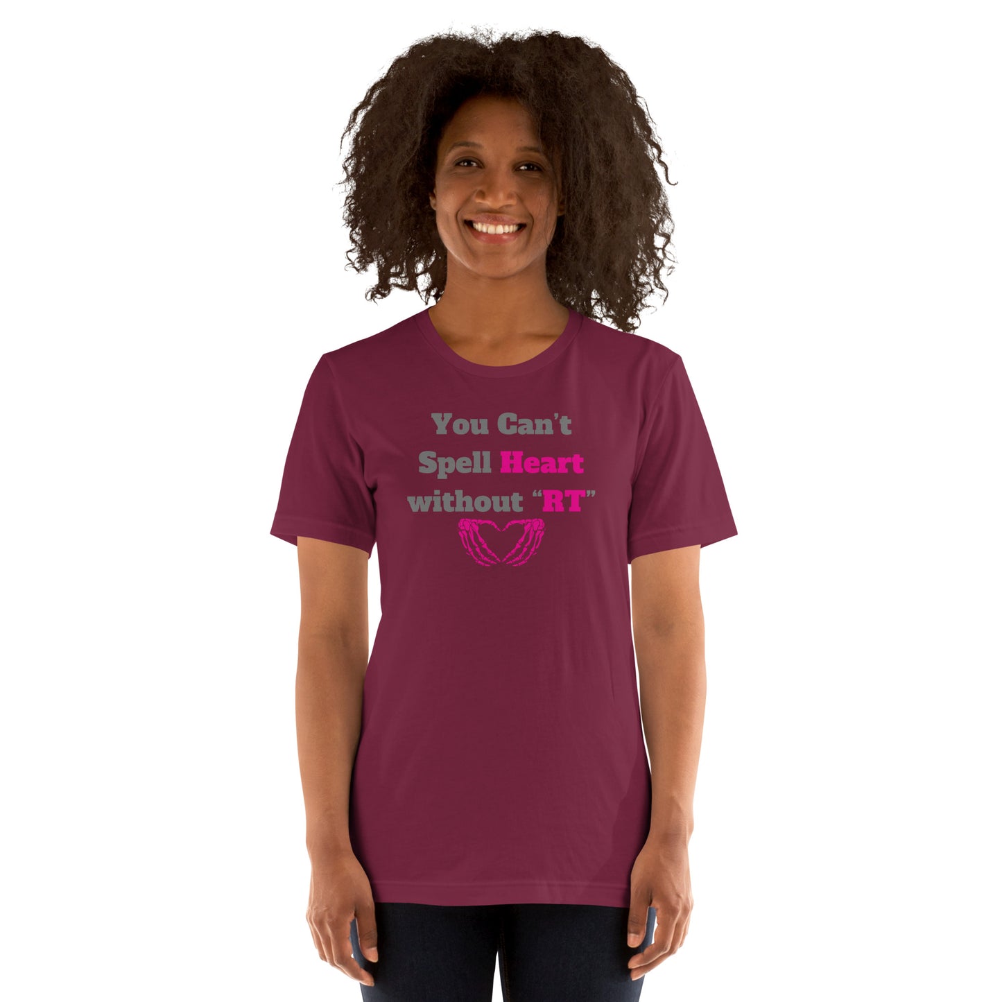 You Can't Spell Heart - Pink Unisex t-shirt