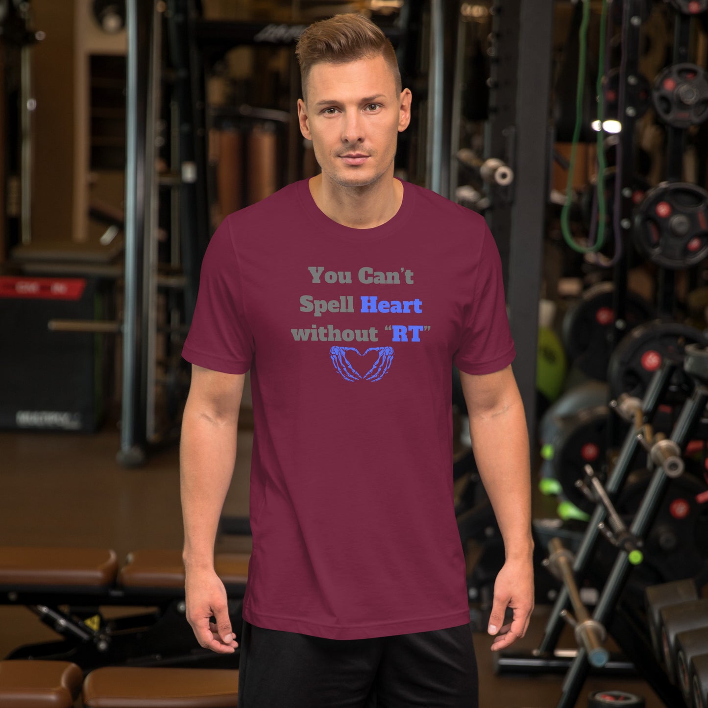 You Can't Spell Heart - Blue Unisex t-shirt